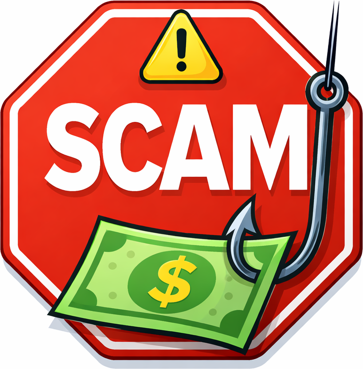 Never Get Scammed logo